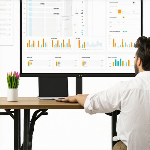 Analyzing Local Map Metrics for SEO Success Business owner reviewing engagement metrics on local map ranking dashboard