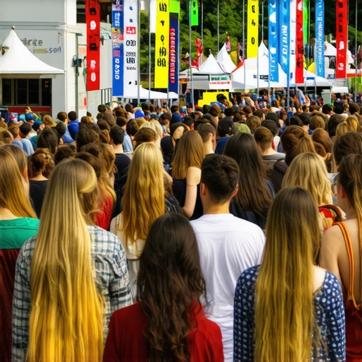A lively neighborhood event with local businesses and residents participating, symbolizing community-driven SEO efforts.