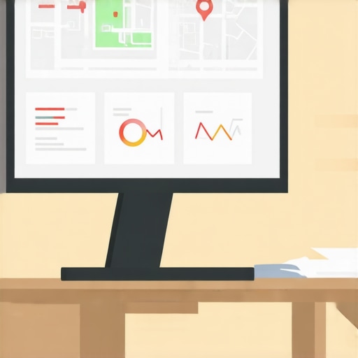 Screenshot of SEO dashboard with maps and analytics