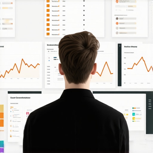 A person analyzing local search rankings on a digital dashboard
