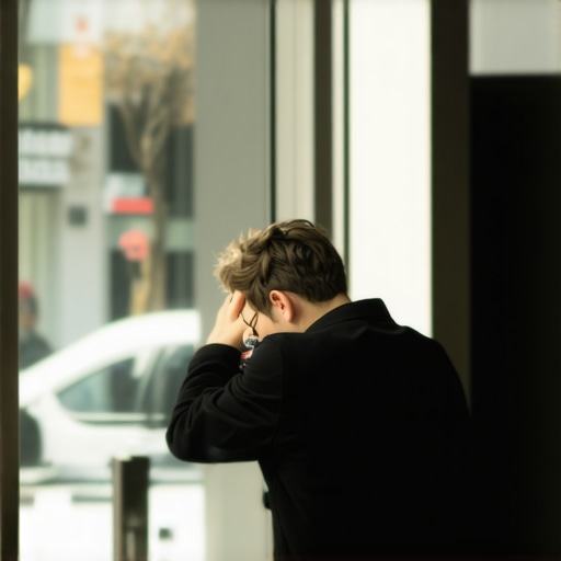 A business owner taking photos at their storefront for local SEO proof.
